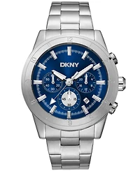 Dkny Men's Bryant Park Chronograph Stainless Steel Bracelet Watch, 44mm