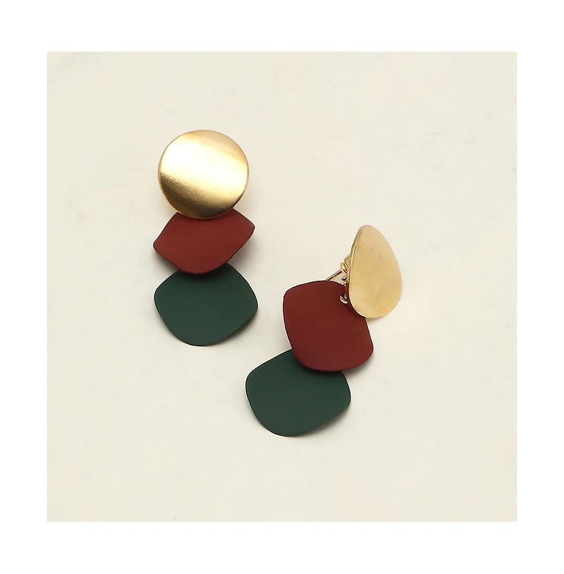 Sohi Women's Gold Plated Designer Drop Earrings