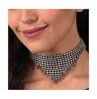 Sohi Women's Silver-Plated Statement Necklace