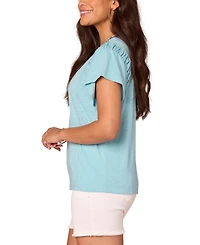Democracy Petite Scoop-Neck Cropped T-Shirt