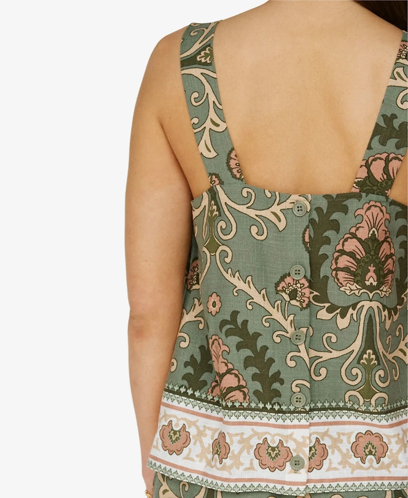 Sanctuary Women's Button-Front Relaxed Tank Top