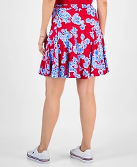 Tommy Hilfiger Women's Printed Godet Pull-On Skirt