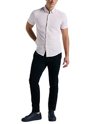 Perry Ellis Men's Slim-Fit Stretch Solid Button-Down Seersucker Shirt