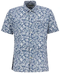 Barbour Men's Jackstone Short Sleeve Button-Front Leaf Print Shirt