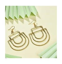 Sohi Women's Textured Drop Earrings