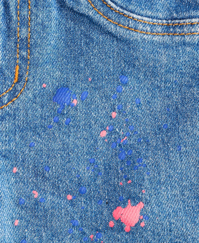 Epic Threads Toddler Girls Splatter Denim Shorts, Exclusively at Macy's