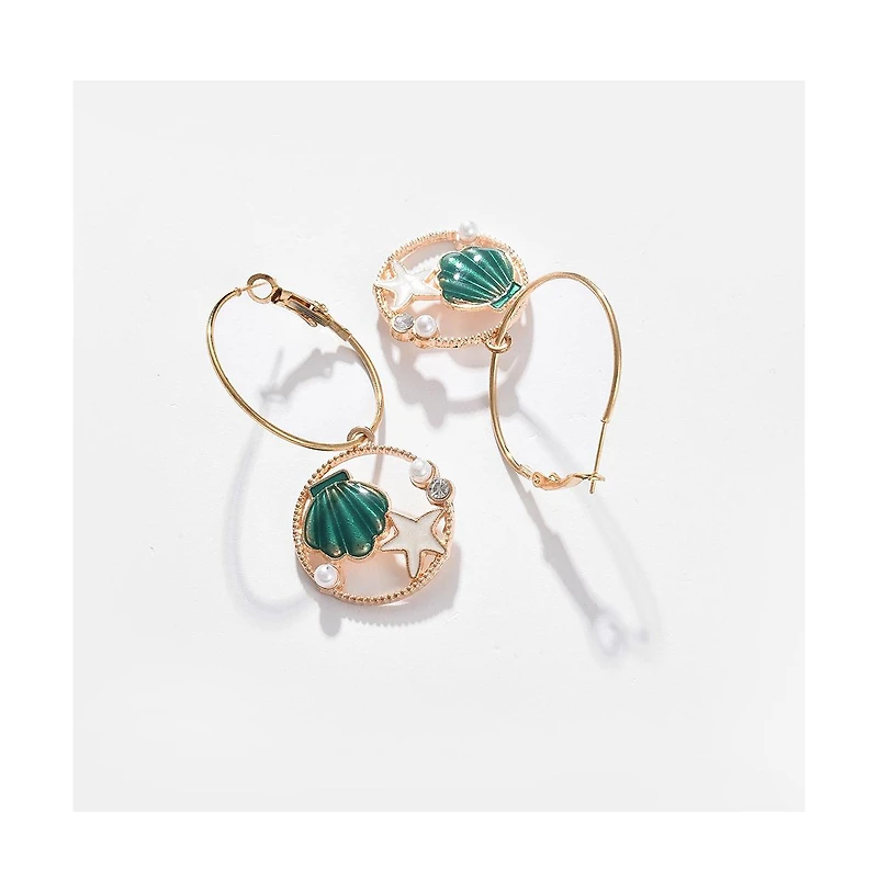 Sohi Women's Under-The-Sea Hoop Earrings