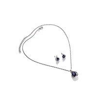 Sohi Women's Silver Plated Designer Jewellery Set