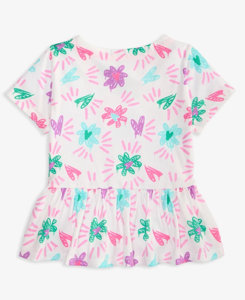 Epic Threads Toddler Girls Graffiti Hearts Printed Cotton Peplum Top, Exclusively at Macy's