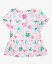 Epic Threads Toddler Girls Graffiti Hearts Printed Cotton Peplum Top, Exclusively at Macy's