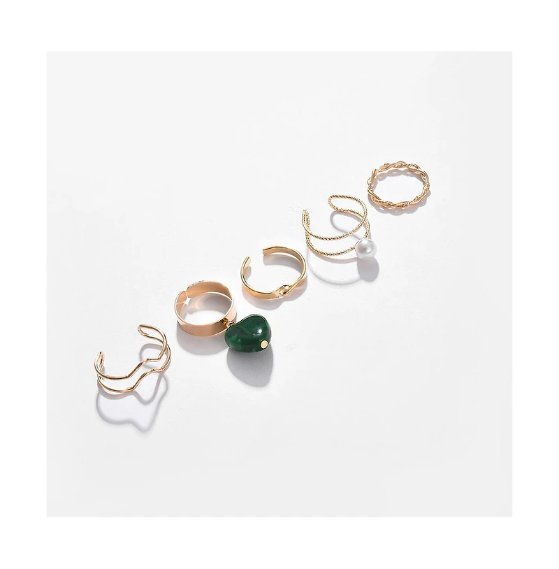 Sohi Women's Minimal Multi-Layer Ring