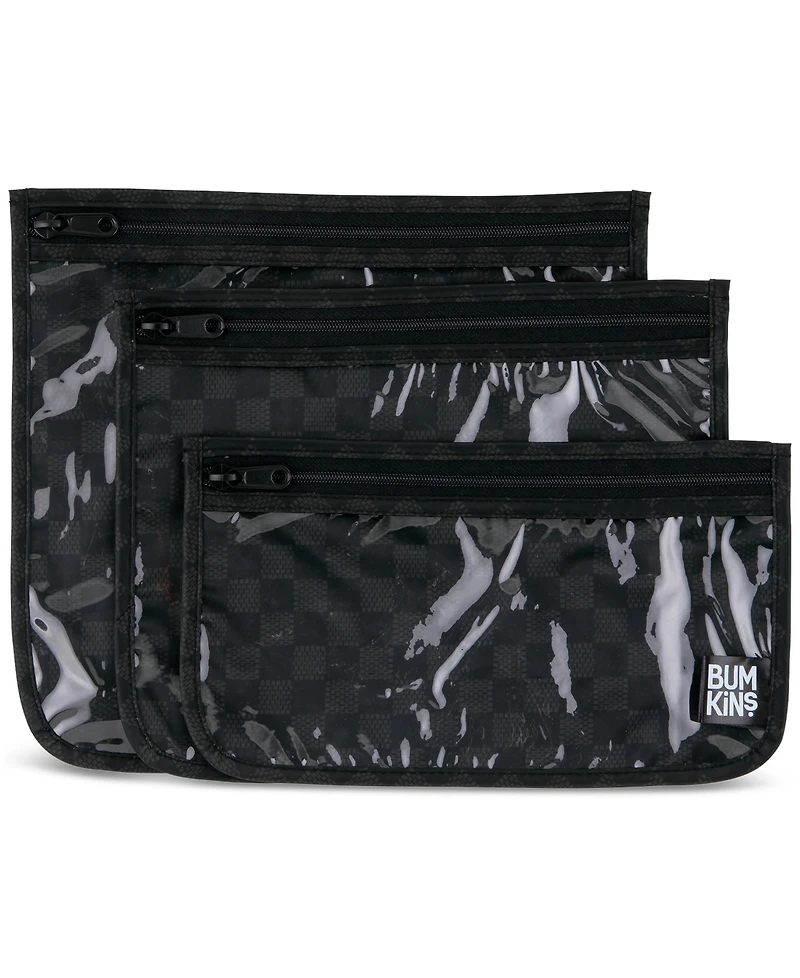 Bumkins Rich and Bougee Clear Travel Bags, 3 Pack
