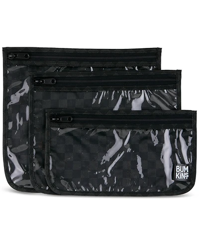 Bumkins Rich and Bougee Clear Travel Bags, 3 Pack