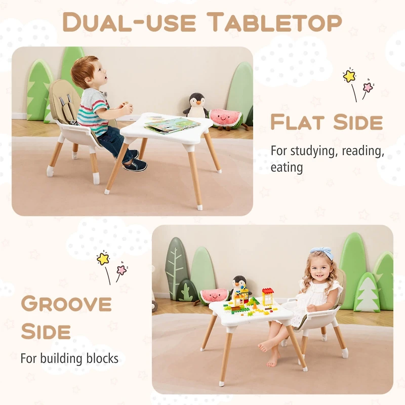 Costway Toddler 6 1 High Chair Convertible Highchair with 5-Point Harness