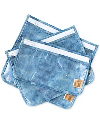 Bumkins Denim Clear Travel Bags, 3 Pack
