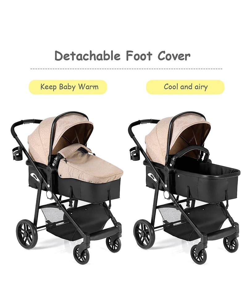 Costway Baby 2 In1 Foldable Stroller Travel Newborn