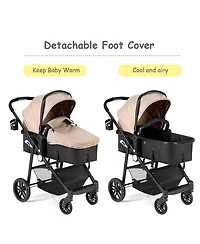Costway Baby 2 In1 Foldable Stroller Travel Newborn