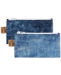 Bumkins Denim-Print Small Snack Bags, 2 Pack
