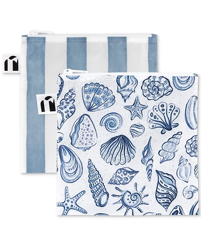 Bumkins Shells Large Snack Bags, 2 Pack