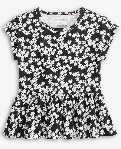 Epic Threads Little & Big Girls Susie Floral Peplum Top, Exclusively at Macy's