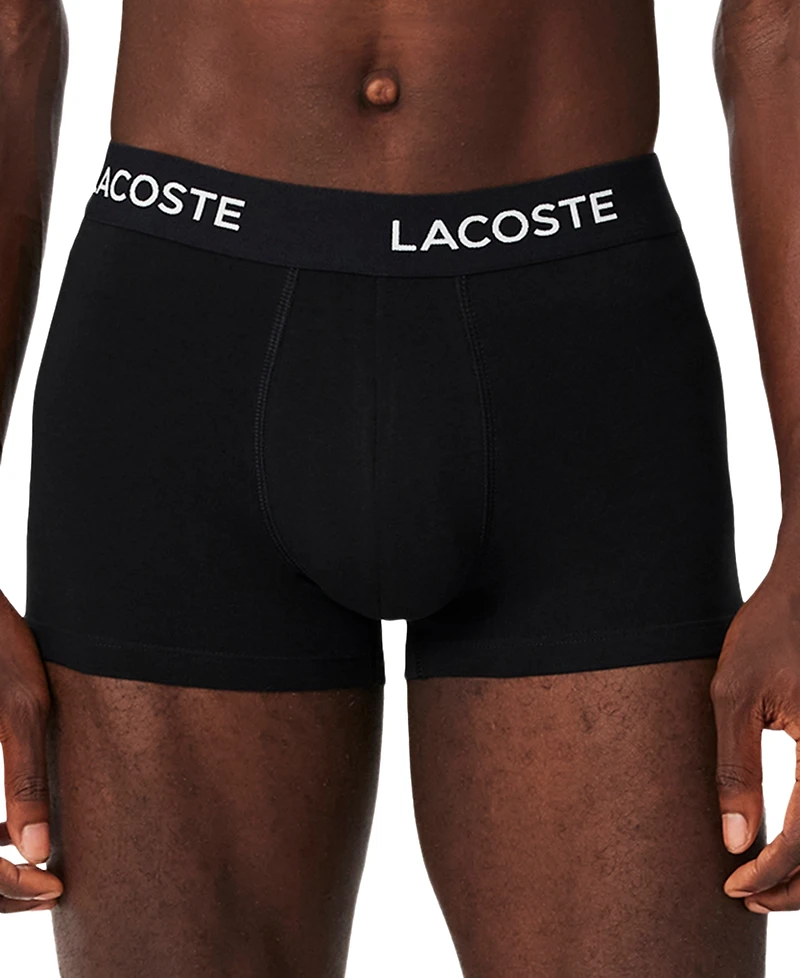 Lacoste Men's 5-Pack Regular-Fit Stretch Logo Band Trunk Underwear