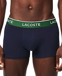 Lacoste Men's 3-Pack Regular-Fit Logo Waistband Trunk Underwear