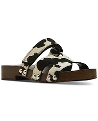 Steve Madden Women's Canal Wooden Platform Slide Sandals