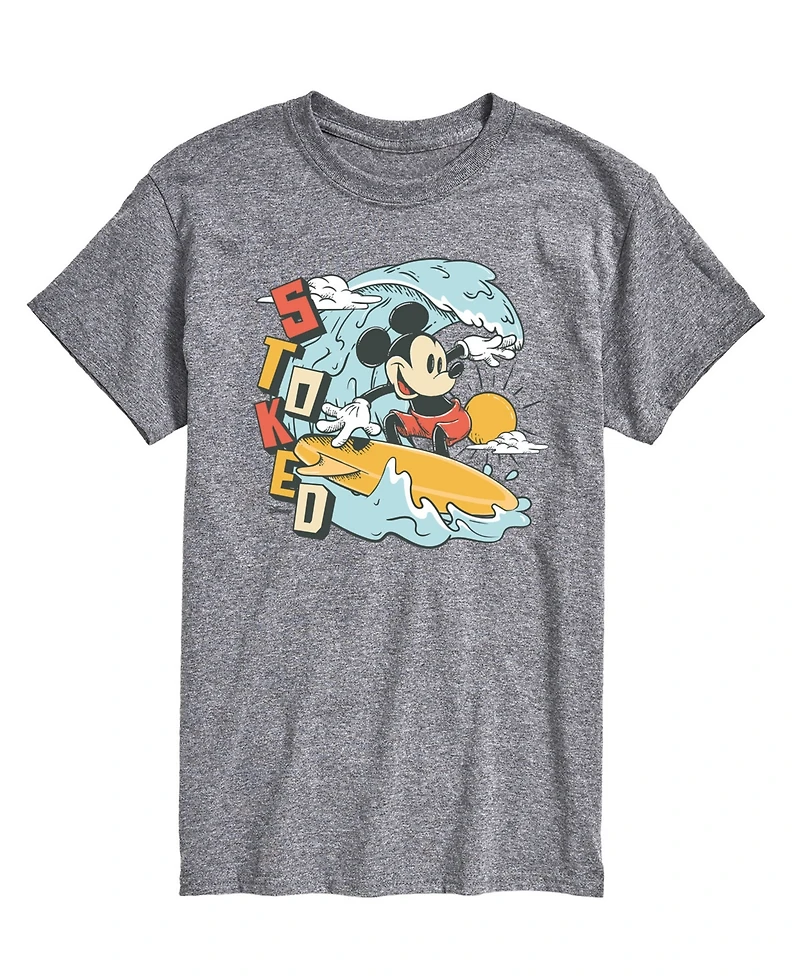Airwaves Men's Disney Mickey Stoked Short Sleeve T-Shirt