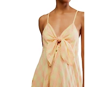 Free People Women's Via Printed Cotton Sleeveless Midi Dress