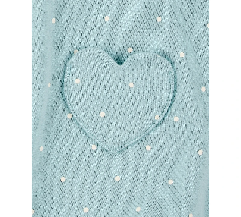 Carter's Baby Girls Cotton Heart-Pocket Sleeveless Romper
