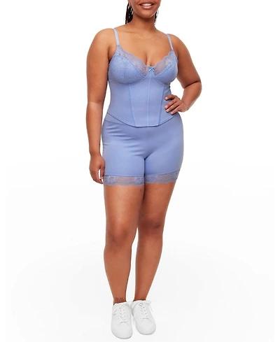 Adore Me Plus Juleetta Cami Top & Biker Shorts Set
