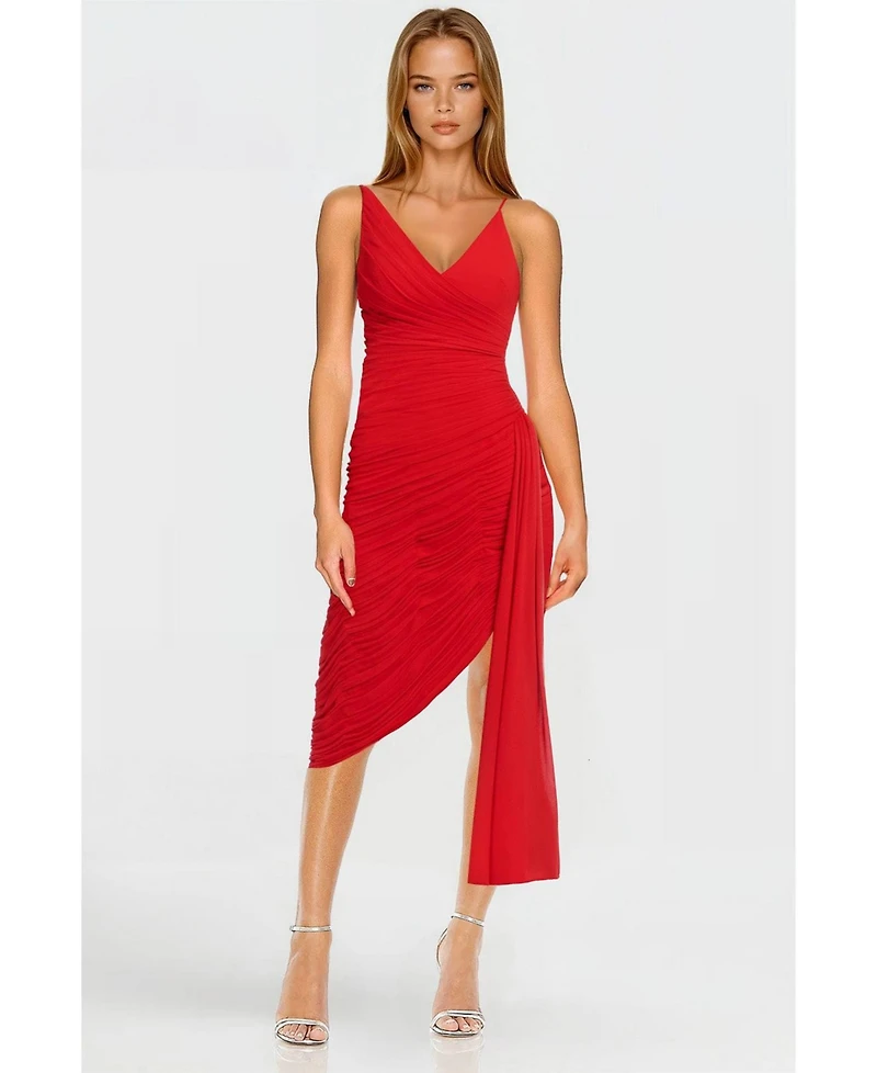 Womens The Adeline Red Spaghetti Strap Cocktail Dress