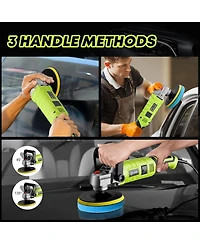 Silvel Buffer Polisher, 1600W 7 Inch/6 Inch Polisher for Car Detailing, Wax Machine, Variable Speed, with 6 Foam Pads, 3 Wool Packaging Bag, f