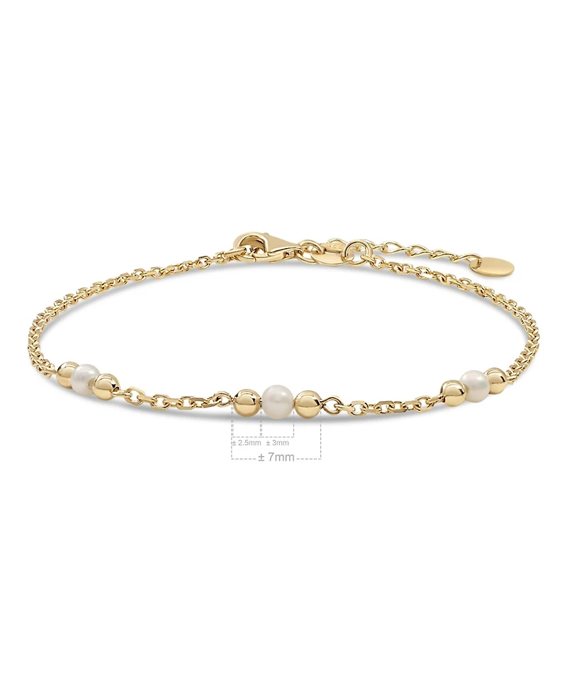 Devata Freshwater Pearl Chain Bracelet in 14K Gold, 6.5 in adj to 7.5 in