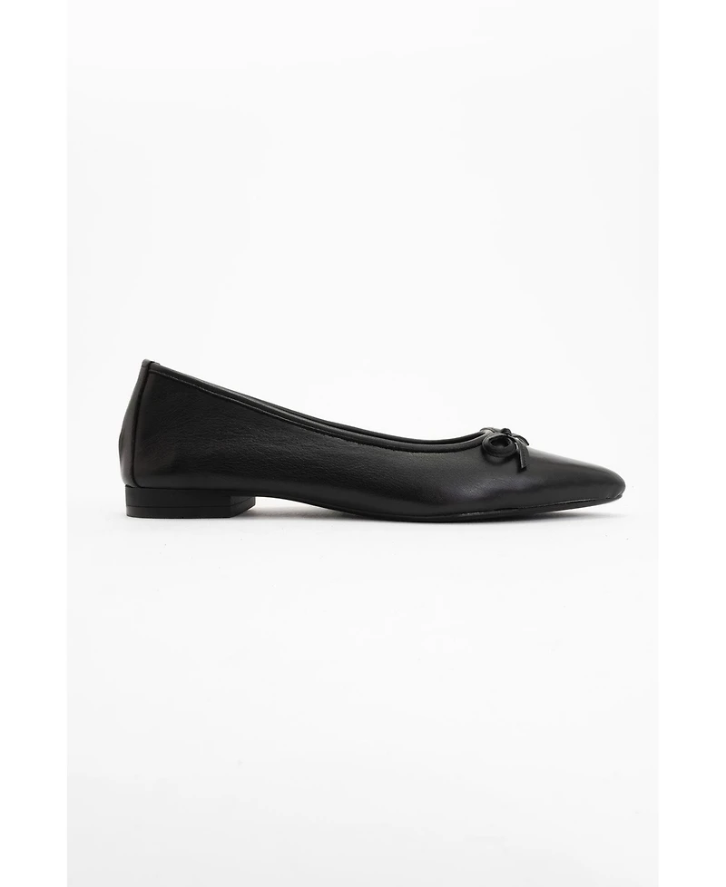 Ruby Leather Pointed Toe Flats