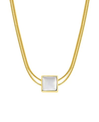 Balanced Mind Mother Of Pearl Evil Eye June Birthstone Necklace
