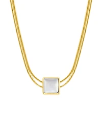 Balanced Mind Mother Of Pearl Evil Eye June Birthstone Necklace