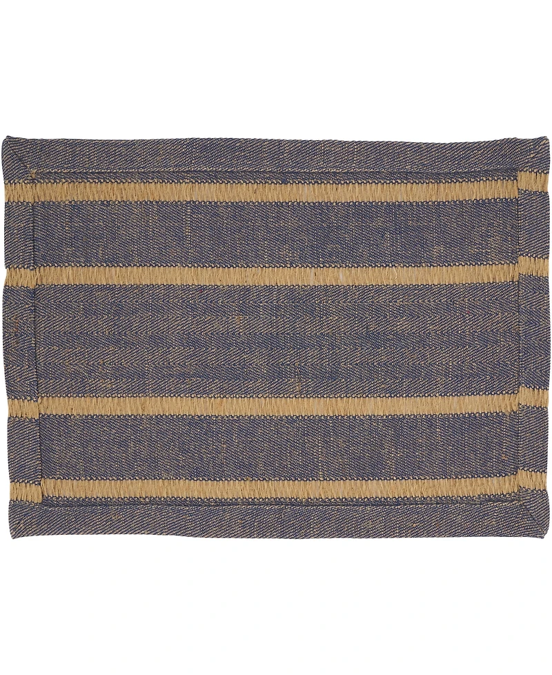 Saro Lifestyle Classic Stripe Placemats and Napkins, Set of 8