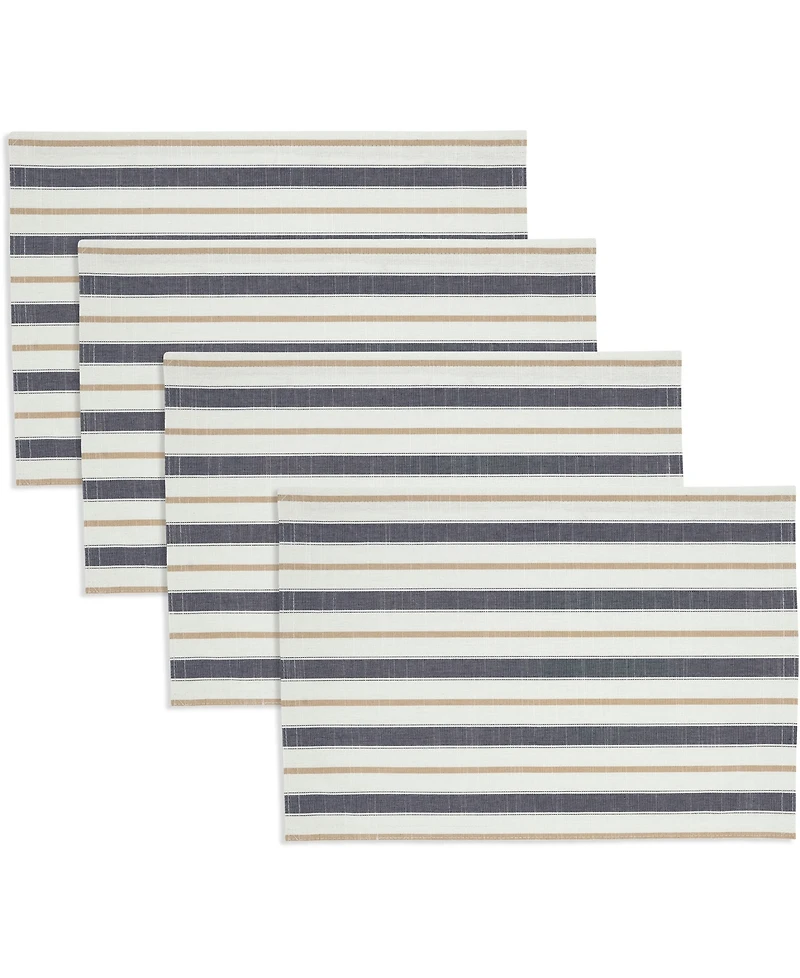Saro Lifestyle Modern Striped Placemats, 13" x 19"