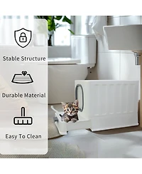Bingopaw Drawer Cat Litter Box With Anti-Splash Front Entry & Scoop