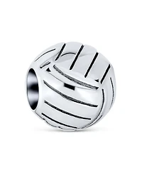 Bling Jewelry Set of 2 Volleyball and School Spirit Cheerleader Charm Bead Sterling Silver