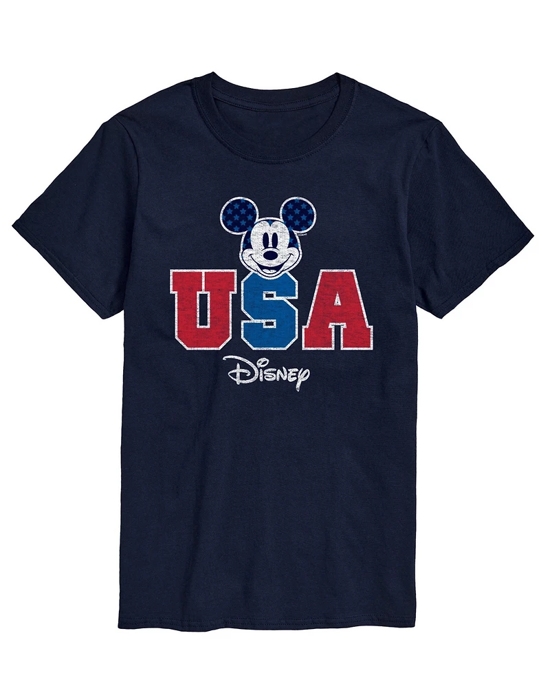 Airwaves Men's Disney Mickey Mouse Usa Short Sleeve T-Shirt