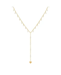 Timeless Love Heart Pearl Lariat Necklace