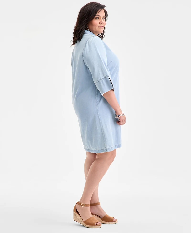 Style & Co Plus Denim Dress, Exclusively at Macy's