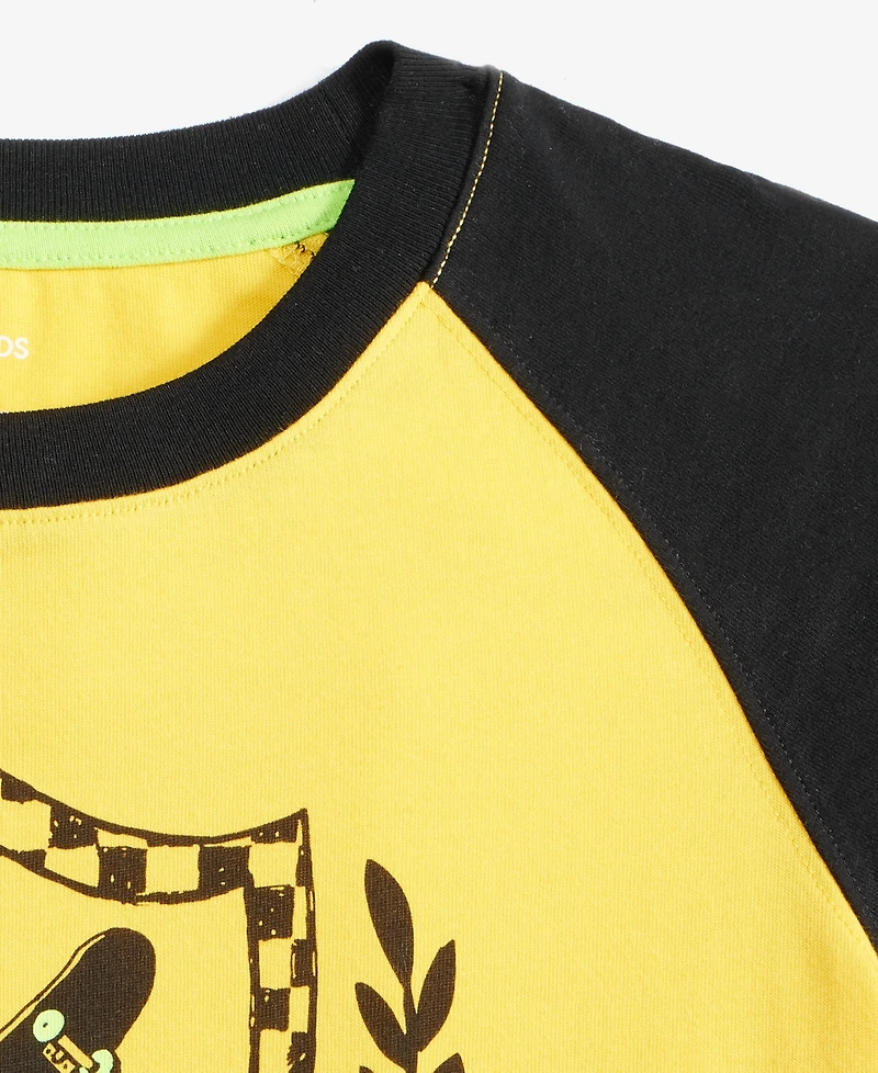 Epic Threads Little & Big Boys Colorblocked Raglan-Sleeve Skate Club T-Shirt, Exclusively at Macy's