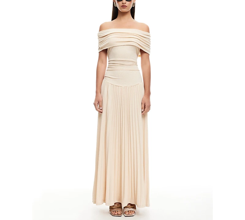 Lioness Women's Field Of Dreams Off-The-Shoulder Maxi Dress