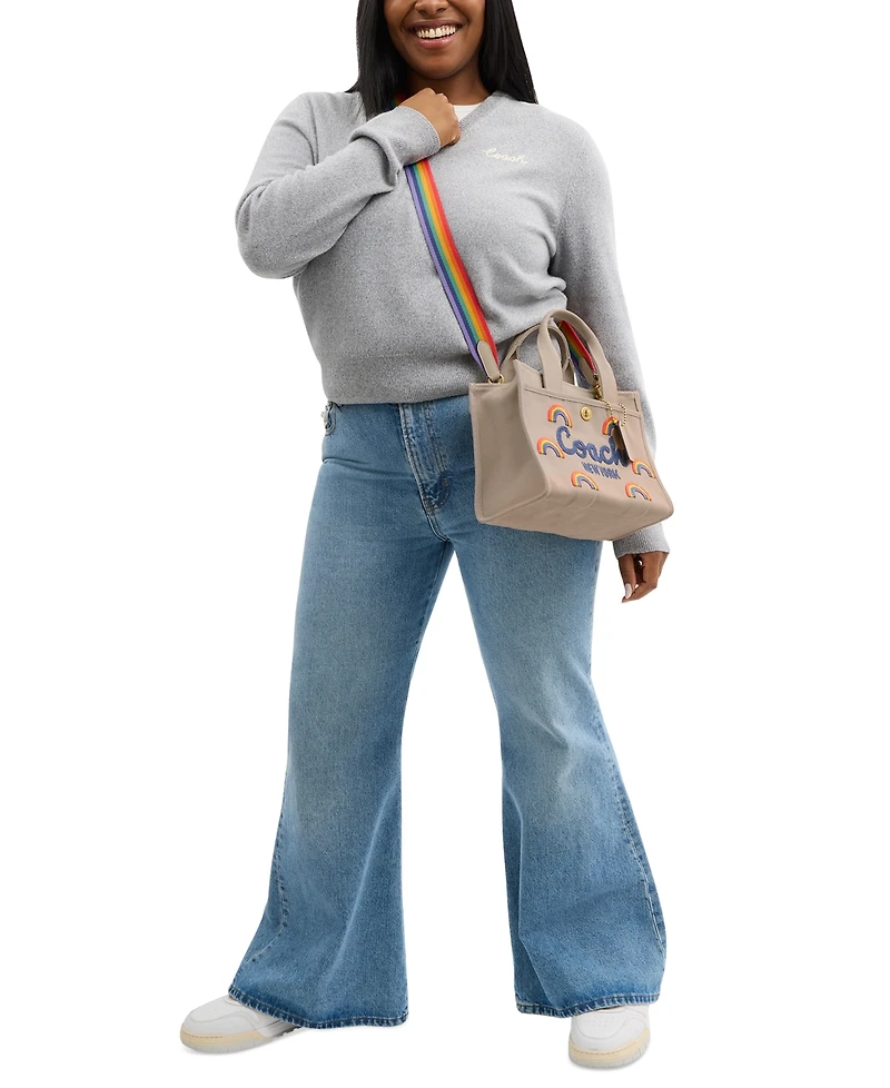 Coach Cargo Tote Bag With Rainbow