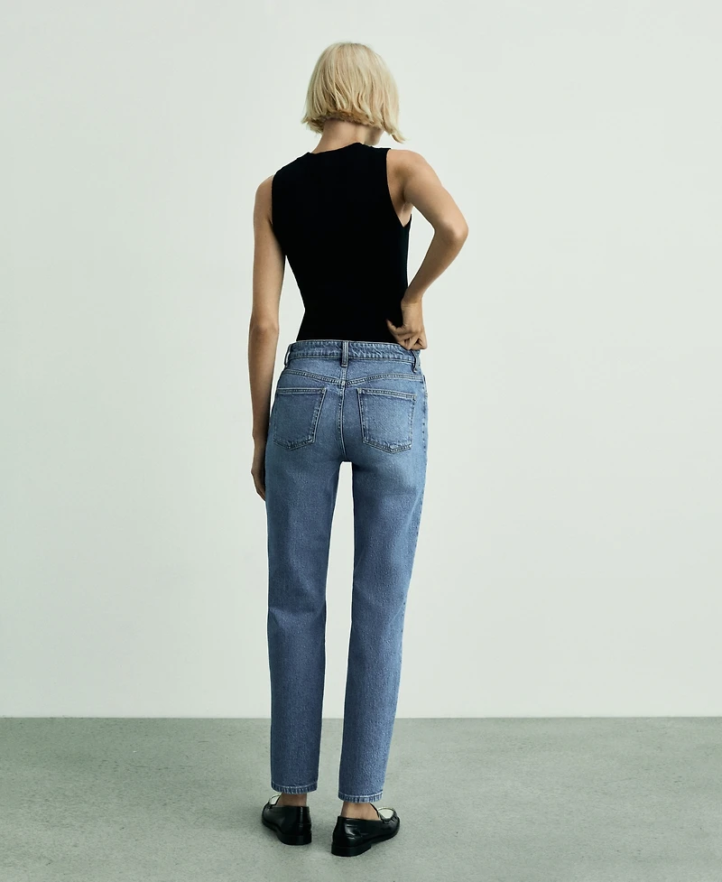 Mango Women's New Mom Comfort High-Rise Jeans