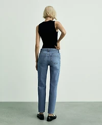 Mango Women's New Mom Comfort High-Rise Jeans