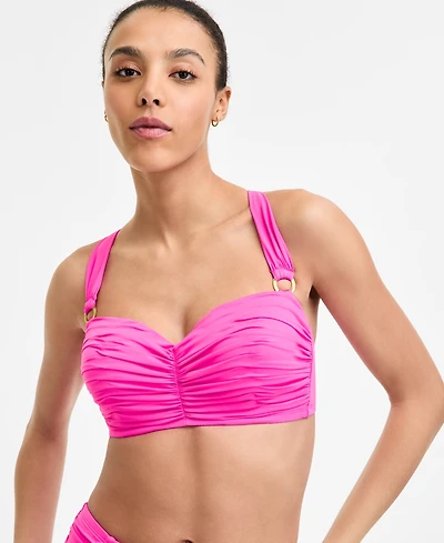 Bleu by Rod Beattie Women's Key Item Shirred Bikini Top